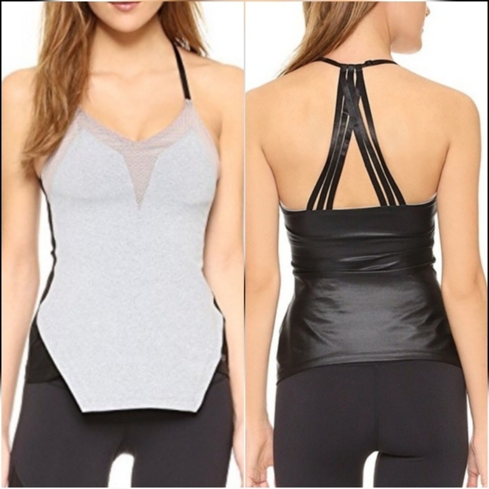 Revolve NEW Splits59 Gray Colorblock Knox Performance Layering Tank SZ Medium
